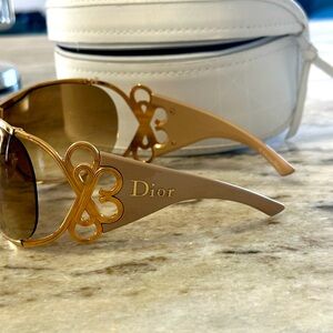 Dior Sunglasses: Cream and Gold - 100% Authentic
